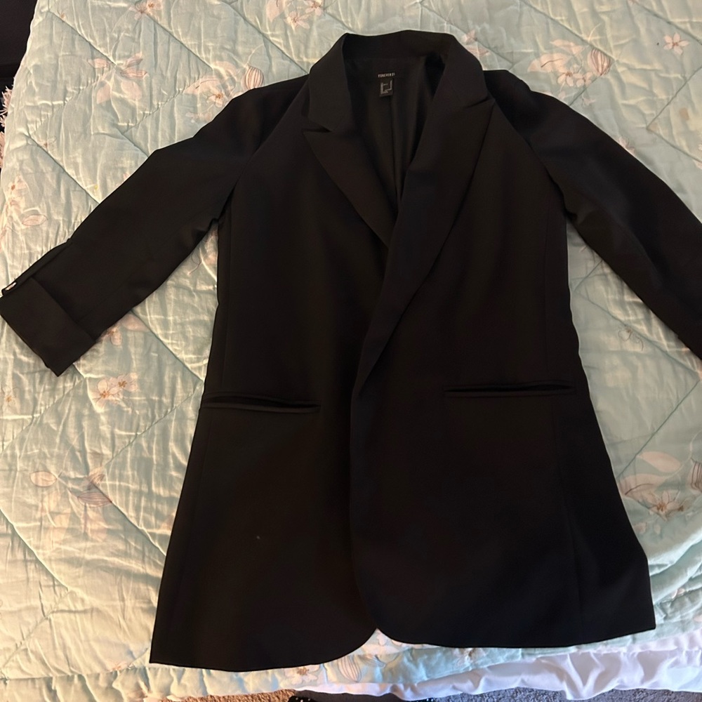 Black long blazer fitted